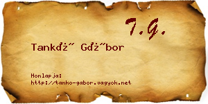 Tankó Gábor névjegykártya